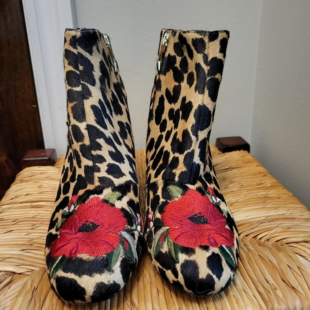 NWOT Kate Spade ♠️ Langdon Ankle Boots Animal Print Size 9 1/2M